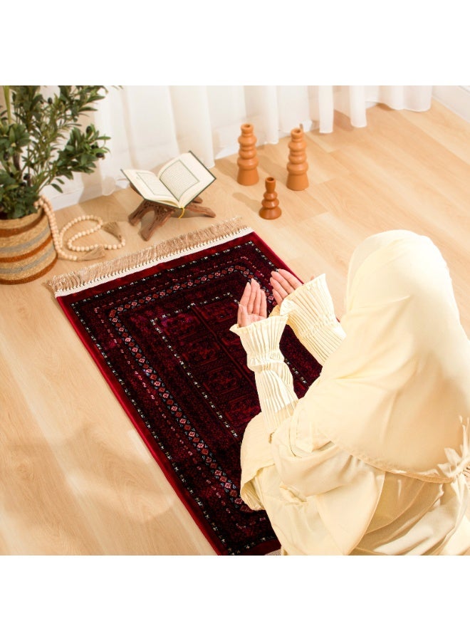 سجادتي سجادة صلاة بتصميم السدو 8 مم تراثية ومريحة مع جلال صلاة مريحة وعالية الجودة - Image 1